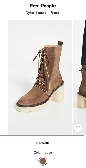 Free people Dylan Lace up boots Chunky Heel Women Size US10/EU40 - Picture 2 of 14